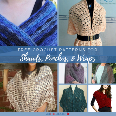 30 Free Crochet Patterns For Shawls Ponchos Wraps
