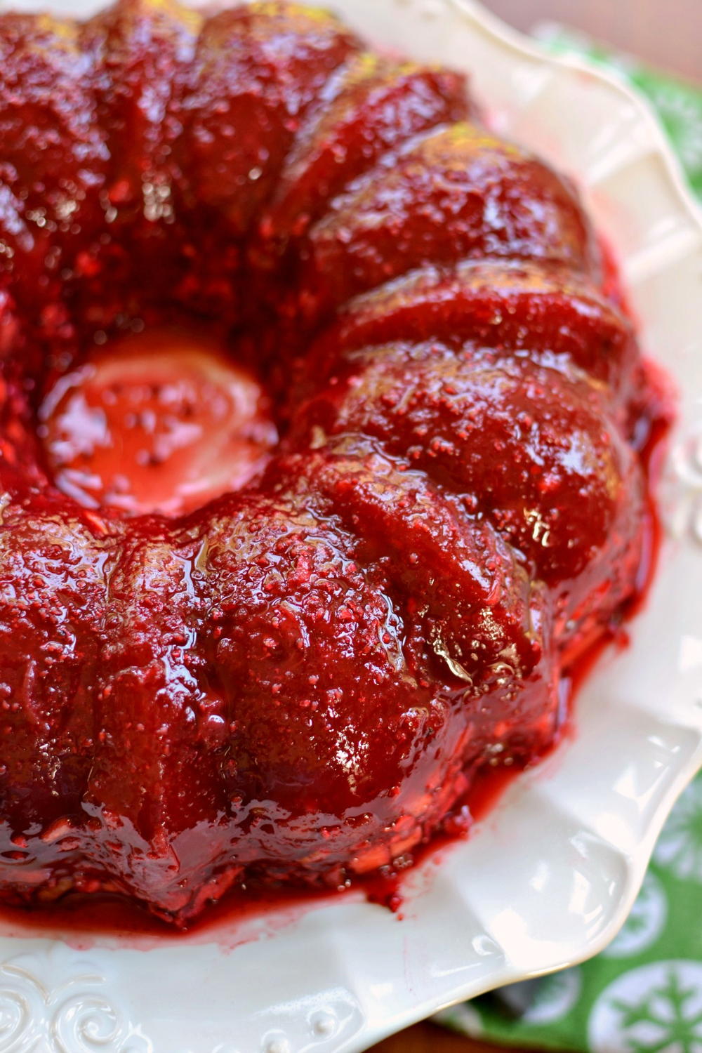 Cranberry Apple Pear Pecan Jello Salad | FaveSouthernRecipes.com