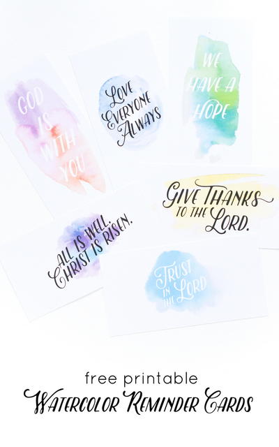 Watercolor Faith Printables