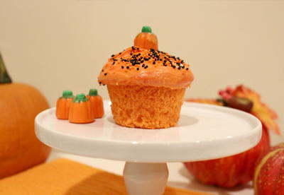 Cake Mix Bright Orange Cupcakes