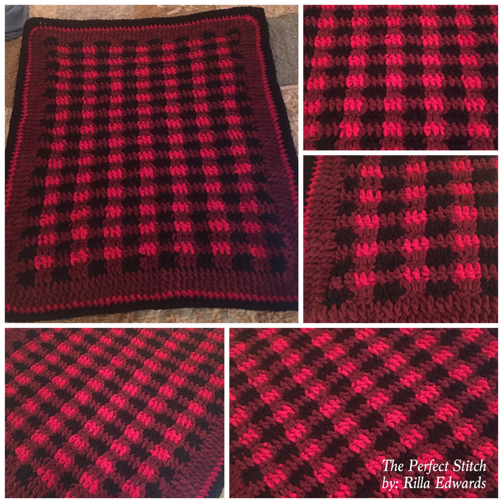 Plaid baby discount blanket crochet pattern