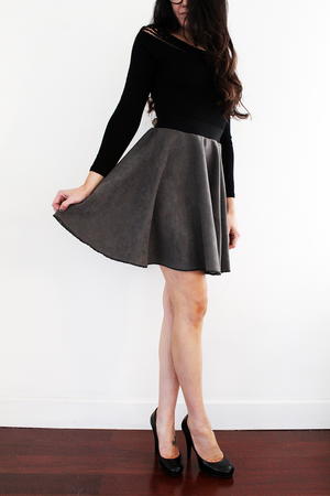 How to Make a Suede Circle Skirt