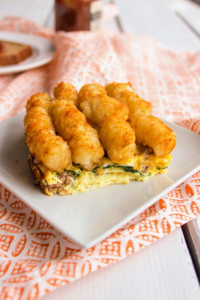 Tater Tot Breakfast Casserole with Sausage