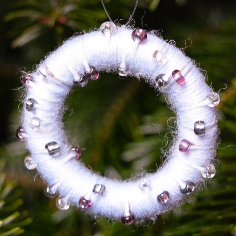 Recycle Curtain Rings 5 Great Upcycled Curtain Ring Christmas Decorations | AllFreeSewing.com