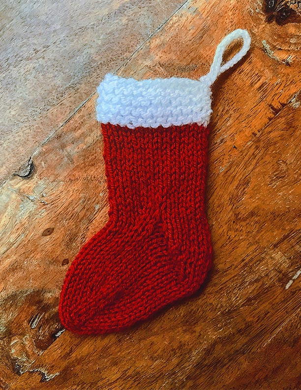 Christmas Stocking Ornament | AllFreeKnitting.com