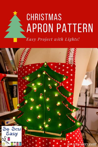 Mrs Santa, Christmas Apron Pattern -an Easy Project with Lights: