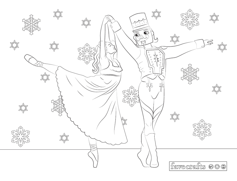 Nutcracker Ballet Coloring Page FaveCrafts Com