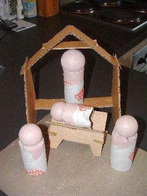 Cardboard Tube Nativity Scene