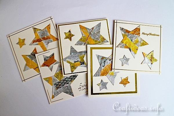 Shiny Stars Christmas Cards
