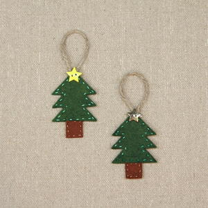 Hand-Sewn Felt Christmas Tree Ornament