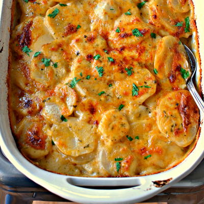 Cheesy Scalloped Potatoes | FaveSouthernRecipes.com