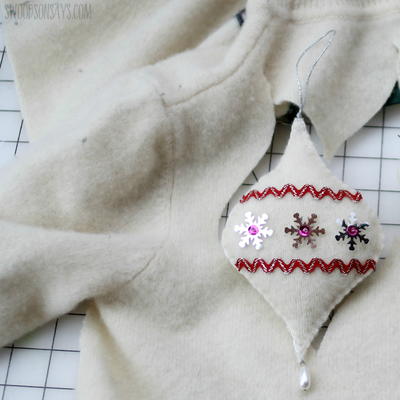 Upcycled Sweater Ornament