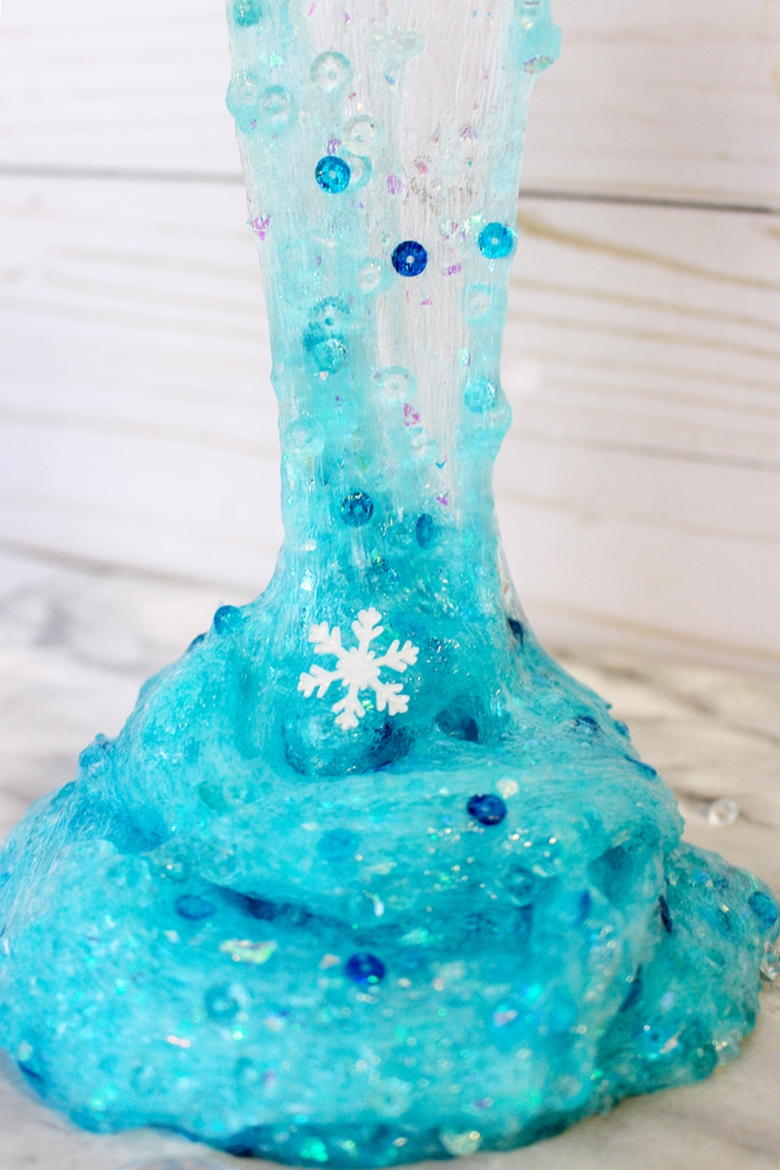 frozen inspired slime allfreekidscraftscom