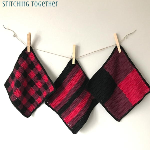 Buffalo Plaid Dishcloth Set