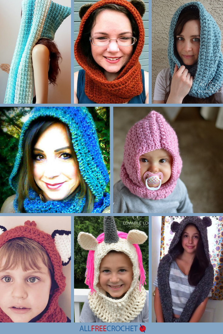 Crochet Patterns For Hooded Scarf