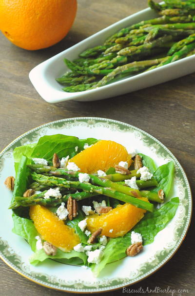 Salad with Marinated Asparagus & Oranges