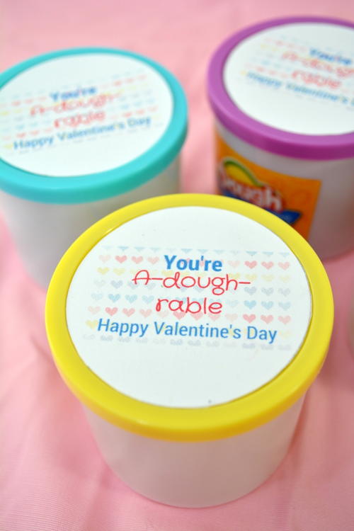 “You’re A-dough-rable” Play Doh Valentine