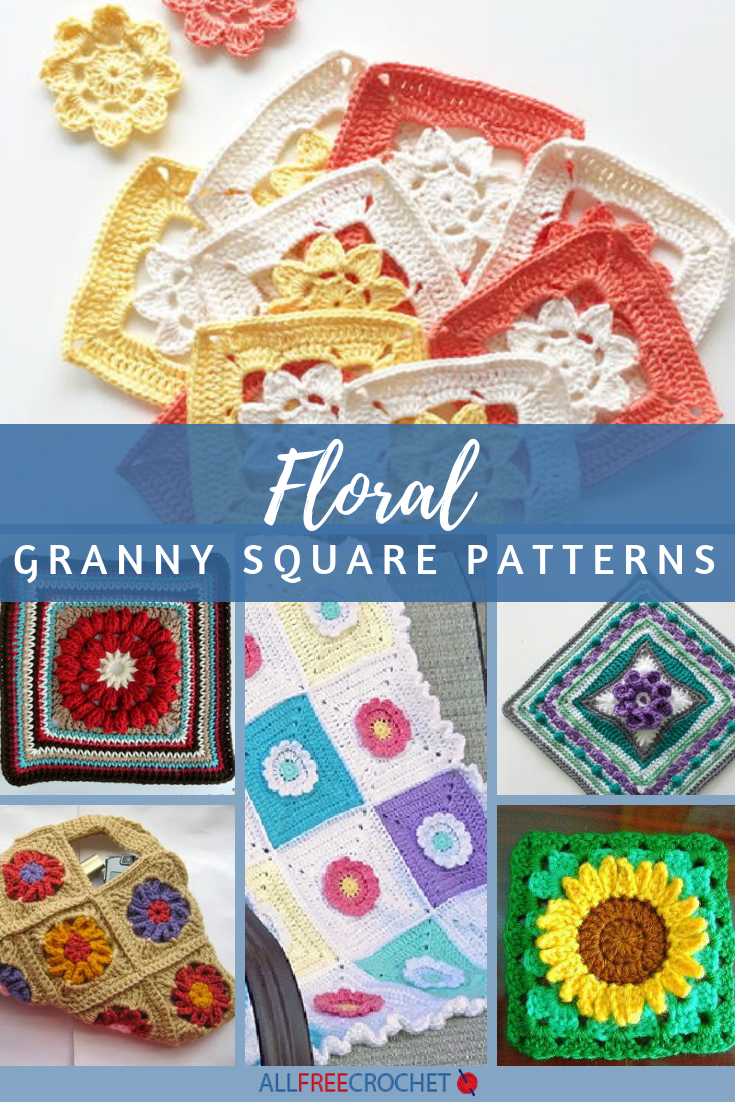 Free flower granny square patterns hotsell