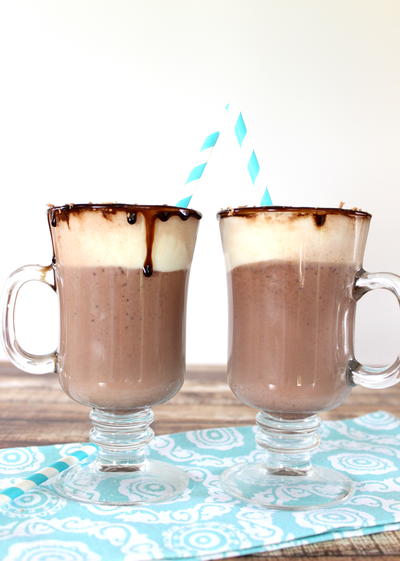 Hot Chocolate Ice Cream Float