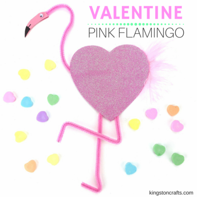 Pink Flamingo Valentine