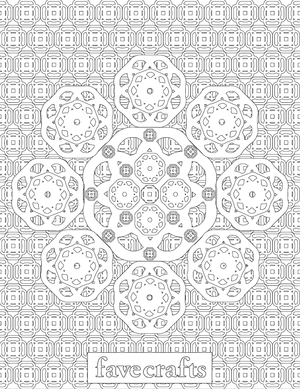 Breathtaking Kaleidoscope Coloring Page Favecrafts Com