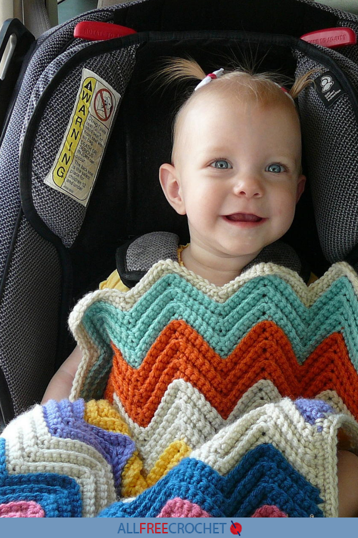 Moms Favorite Chevron Crochet Baby Blanket AllFreeCrochetcom