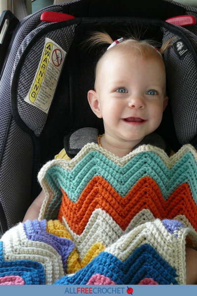 Moms Favorite Chevron Crochet Baby Blanket