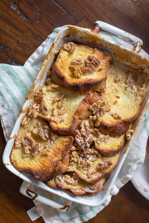 Overnight Eggnog French Toast Casserole