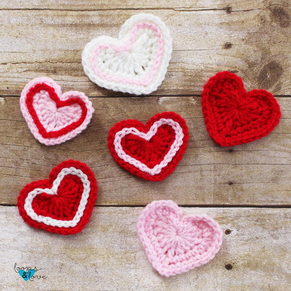 Easy Crochet Hearts