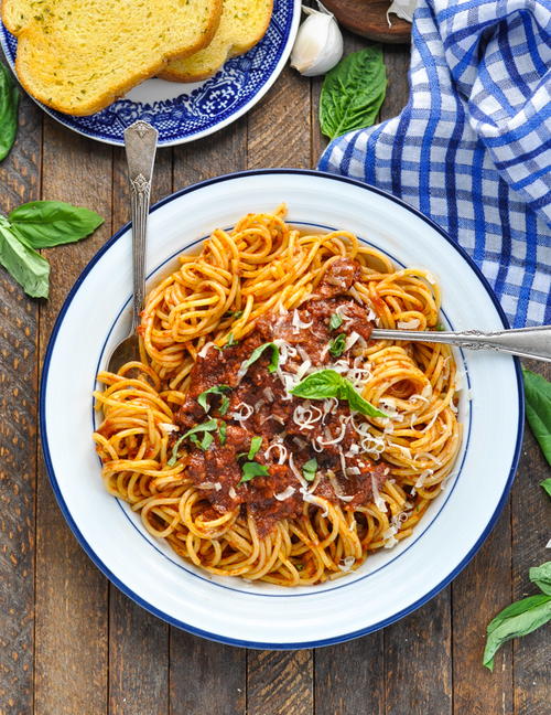 Spaghetti Meat Sauce {Slow Cooker or Stovetop}