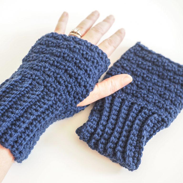 Download Lemon Peel Fingerless Gloves Crochet Pattern | FaveCrafts.com