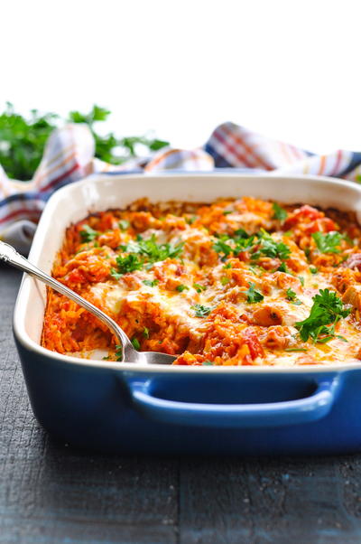 Dump-and-Bake Italian Chicken and Rice