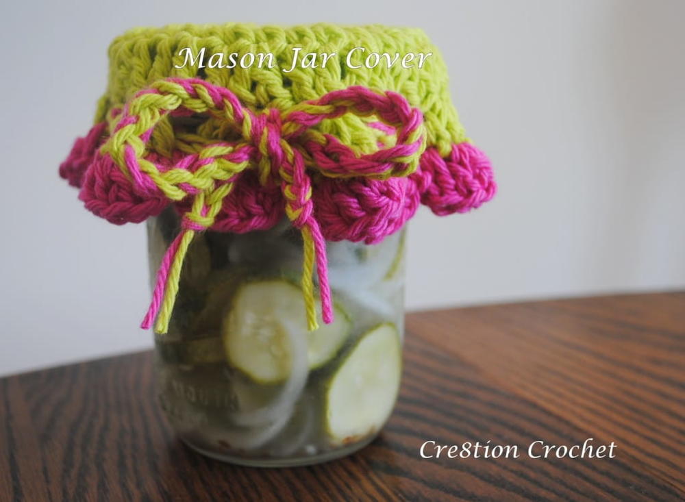 Mason Jar Cover AllFreeCrochet Com