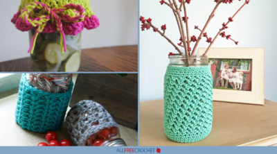 16+ Free Crochet Mason Jar Covers and Cozies