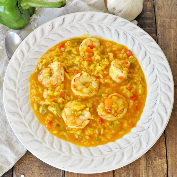 Spanish Arroz Caldoso with Shrimp