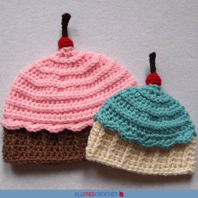 Ice Cream Cupcake Crochet Hat