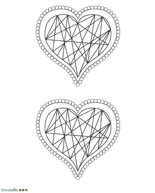 Hip Hearts Coloring Page