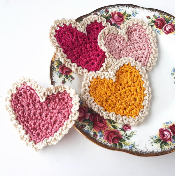 Vintage Crochet Hearts