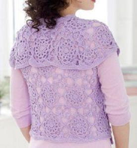 Lovely Lace Vest | AllFreeCrochet.com