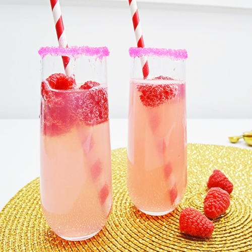 Raspberry Mimosa Mocktail | RecipeLion.com