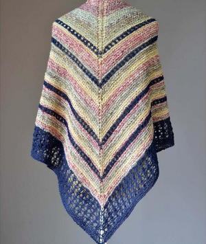 Mountains at Dusk Knit Shawl Pattern