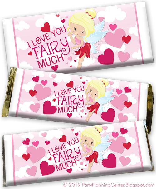 Valentine Fairy Candy Bar Wrapper