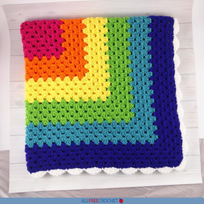 Crochet the Rainbow Granny Square Throw