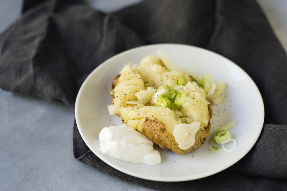 Slow Cooker Baked Potatoes {Easiest Side Dish!} - Spend with Pennies