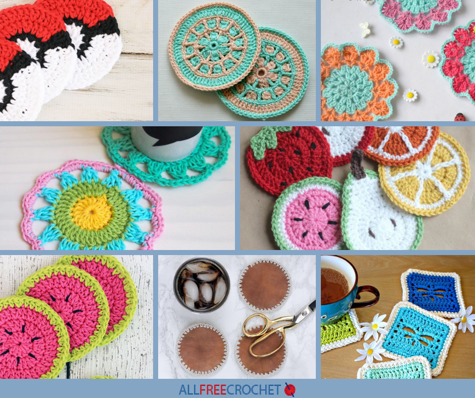 Springtime Coasters | AllFreeCrochet.com