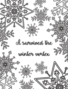 I Survived the Winter Vortex Coloring Page | FaveCrafts.com