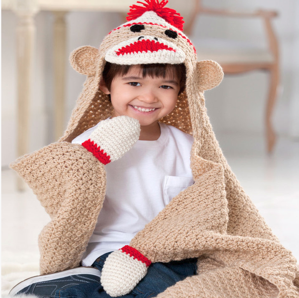 Clever Sock Monkey Blanket