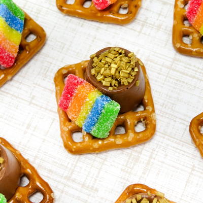 St. Patrick’s Day Pot of Gold Pretzel Snack