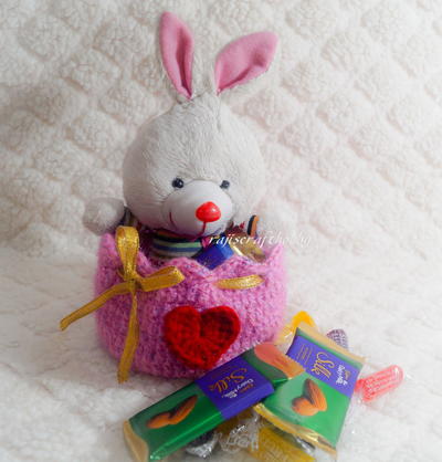 Crochet Heart Gift Basket