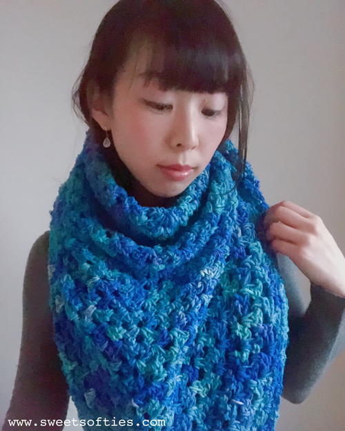 Sapphire Love Shawl Wrap & Triangle Scarf